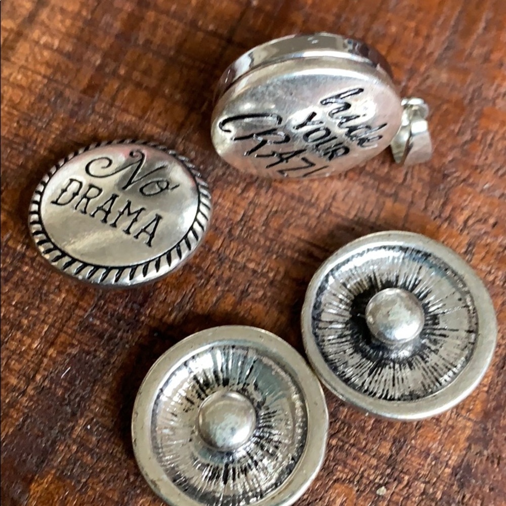 2/$20 Silver Button Pendants - Picture 3 of 7